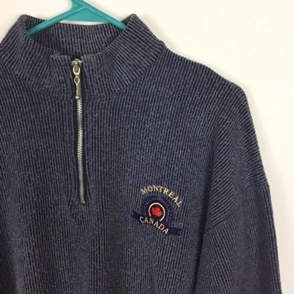 Vintage Montreal Canada Half Zip Pullover Sweater - Picture 4 of 8